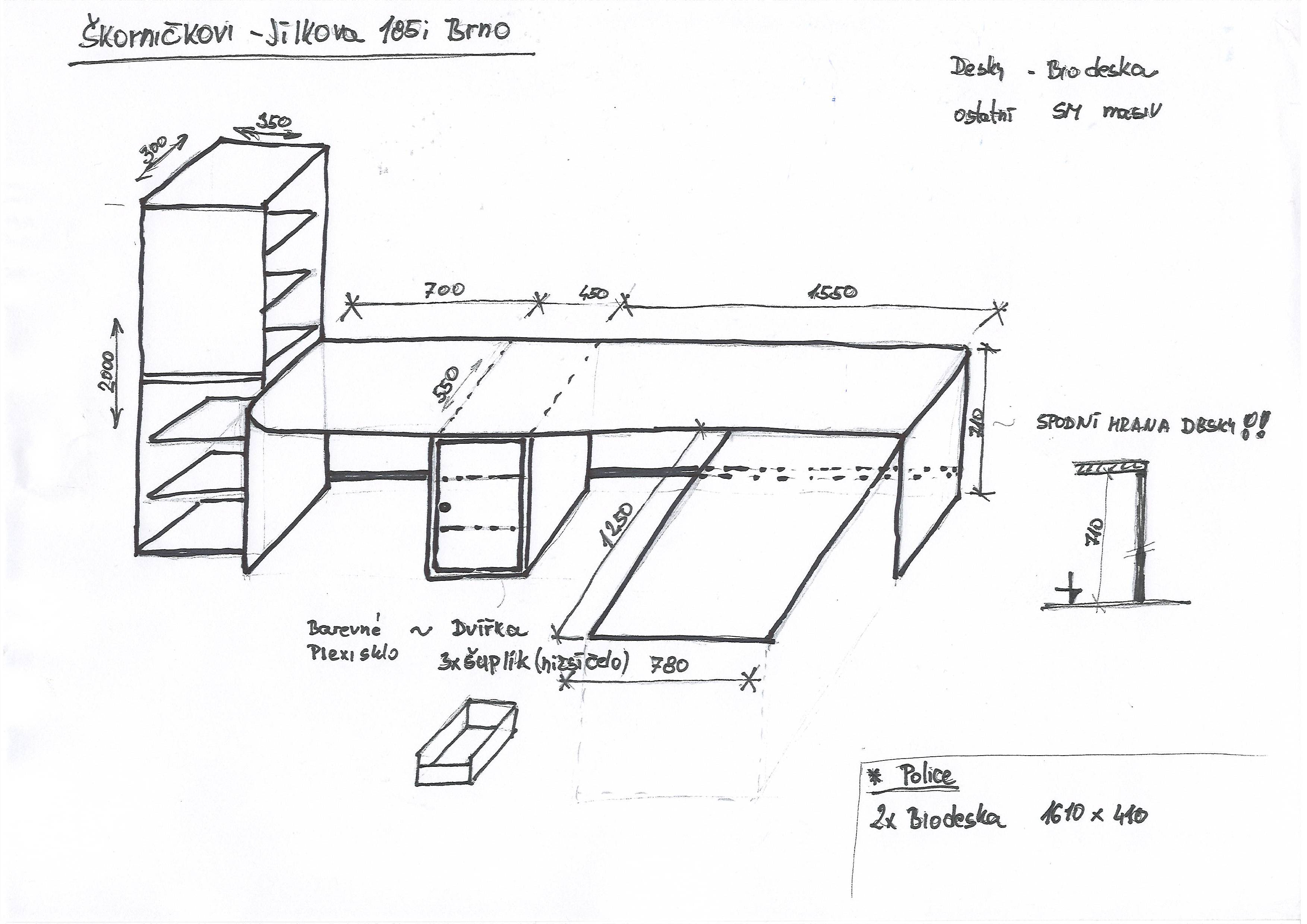 01 nákres stůl Škorničkovi